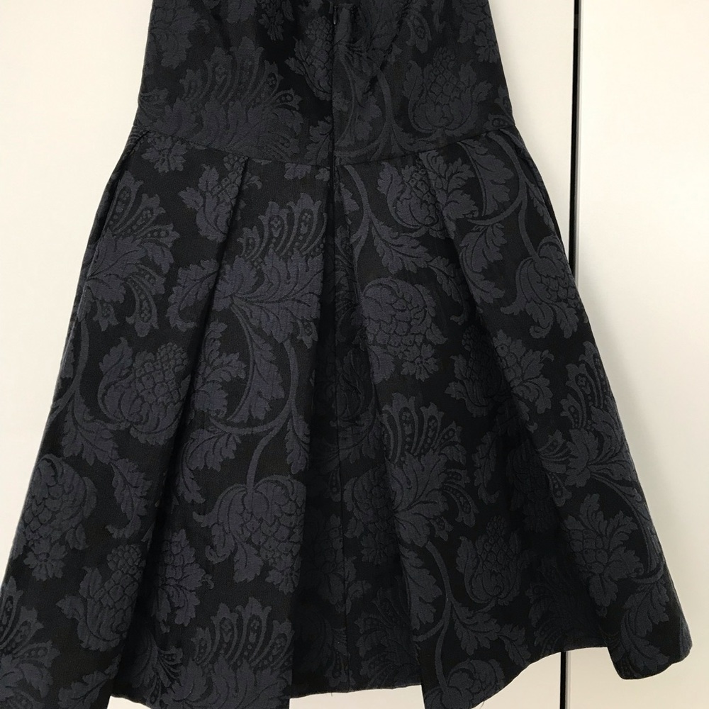 Zara Strapless Navy Floral Cocktail Dress Size S